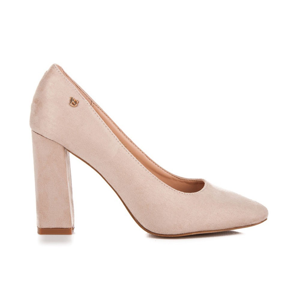 Lizoleor Slip On Block Heels Women Pointed Toe