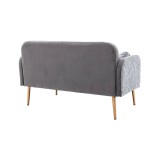 Velvet Sofa, Button Tufted Couch With 2 Pillows