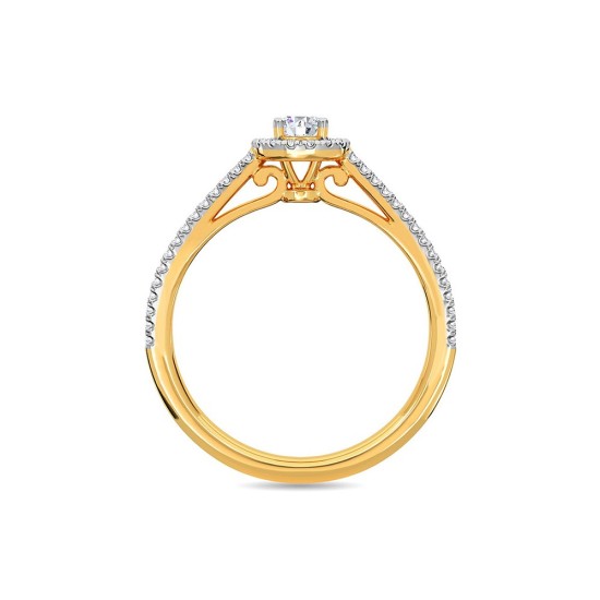 Solitaire Erina Ring Kisna White Gold Ring